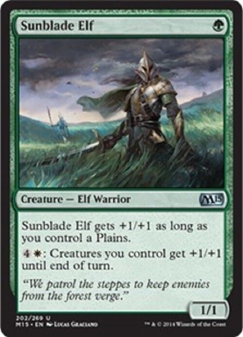 MTG MTG 1x Sunblade Elf M15 Magic 2015 Core Set card Magic The Gathering NM