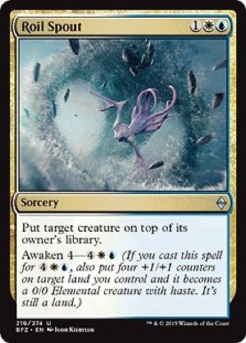 MTG Roil Spout Battle for Zendikar Card MTG Commander Pauper