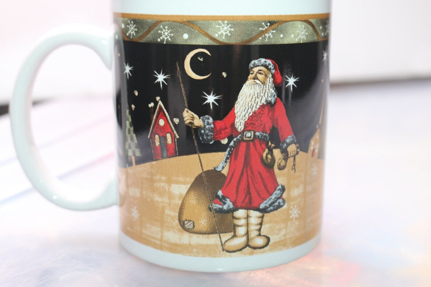 Tasse À Café Christmas Santa Claus Holiday, Night Gift Moon Mug Cup,