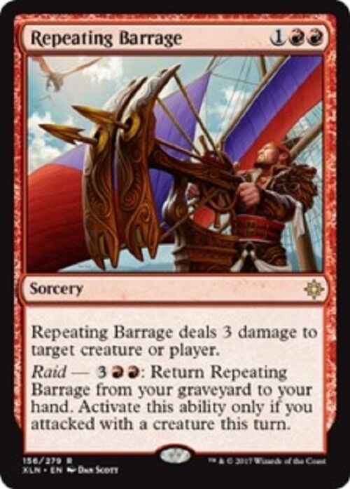 MTG Repeating Barrage Ixalan Unplayed NM card  MTG Magic Commander