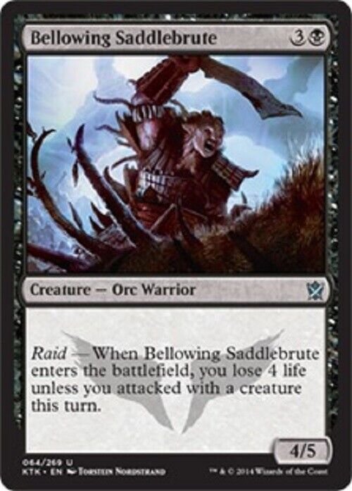 mtg khans of tarkir cards MTG MTG 1x Bellowing Saddlebrute Khans of Tarkir Cards Magic The Gathe – Omniphustoys