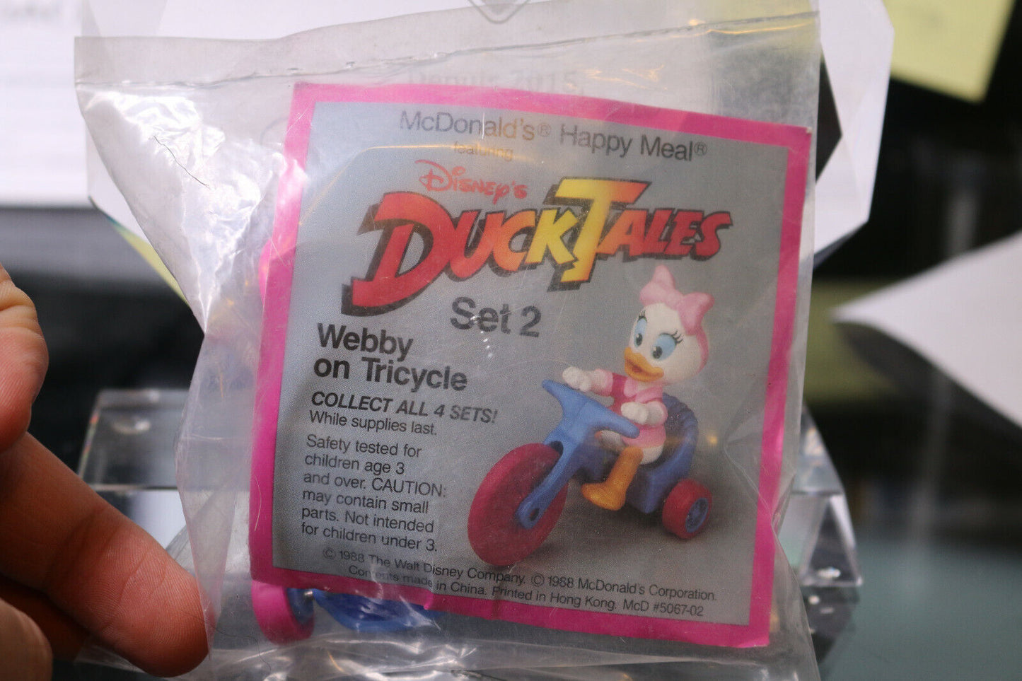 Disney Duck Tales Set 2 - Webby On Tricycle 1988 Mcdonalds Happy Meal Toy Sealed