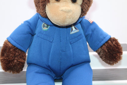 Smithsonian Institution Nasa Space Monkey Plush 13” Brown Stuffed Animal Toy