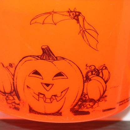 Vintage Shamrock Industries & Berrry Plastic Halloween Pumpkin Candy Pail Bucket