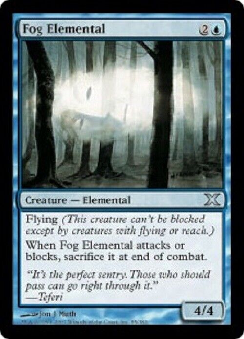 MTG MTG 1x  Fog Elemental 10E Tenth Edition  Card Magic The Gathering