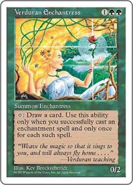 MTG MTG 1x Verduran Enchantress Fifth Edition Magic The Gathering