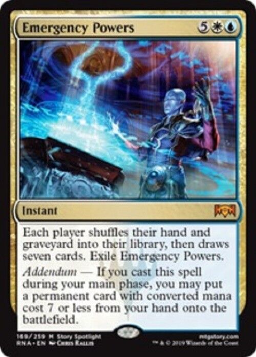 MTG 1x Emergency Powers Ravnica Allegiance Unplayed NM Card