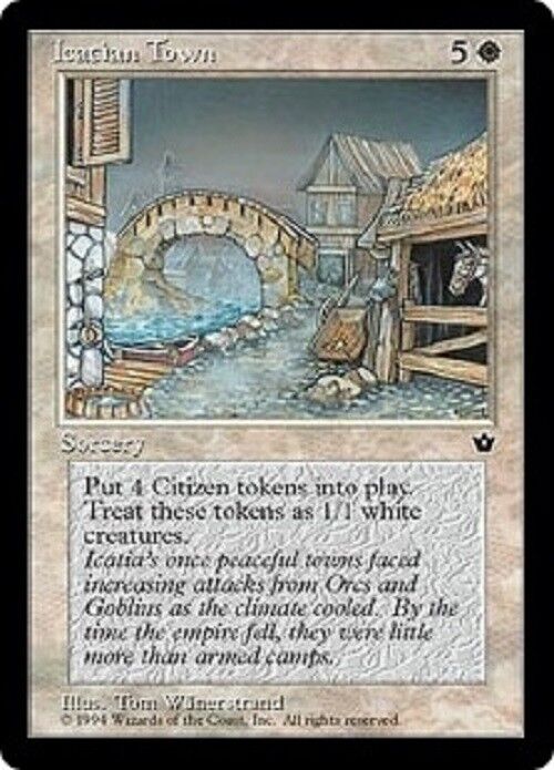 MTG 1x  Icatian Town FEM Fallen Empires Magic the Gathering MTG card