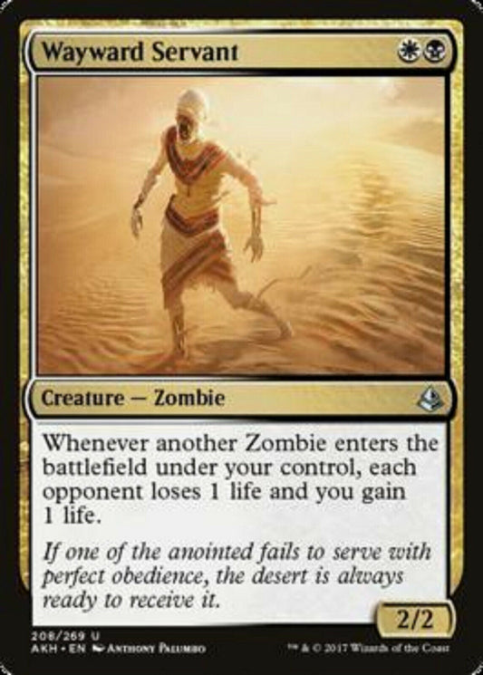 MTG MTG 1x  Wayward Servant Amonkhet card Magic the gathering