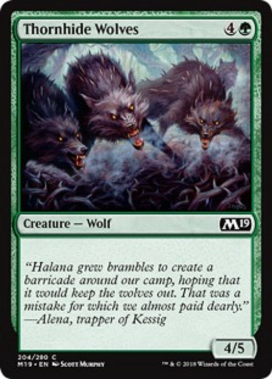 MTG MTG 4x Thornhide Wolves Core Set 2019  cards Magic The Gathering