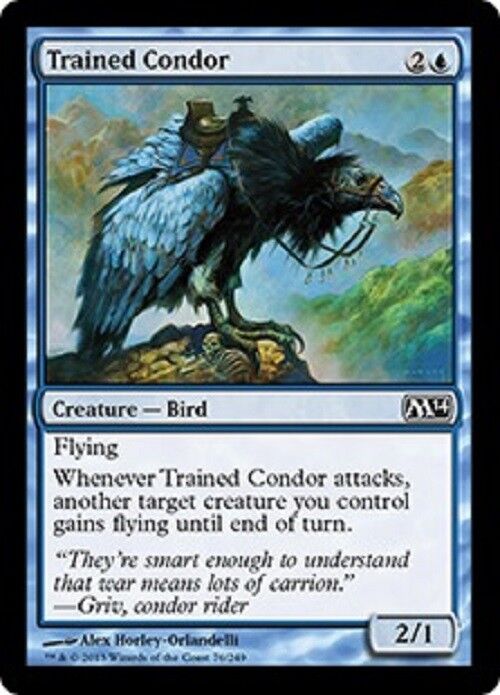 MTG 4x MTG Trained Condor M14 Magic 2014 Core Set Magic the GAthering Played