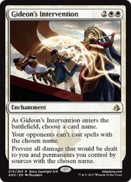 MTG 1x Gideon's Intervention Amonkhet NM Magic the Gathering card