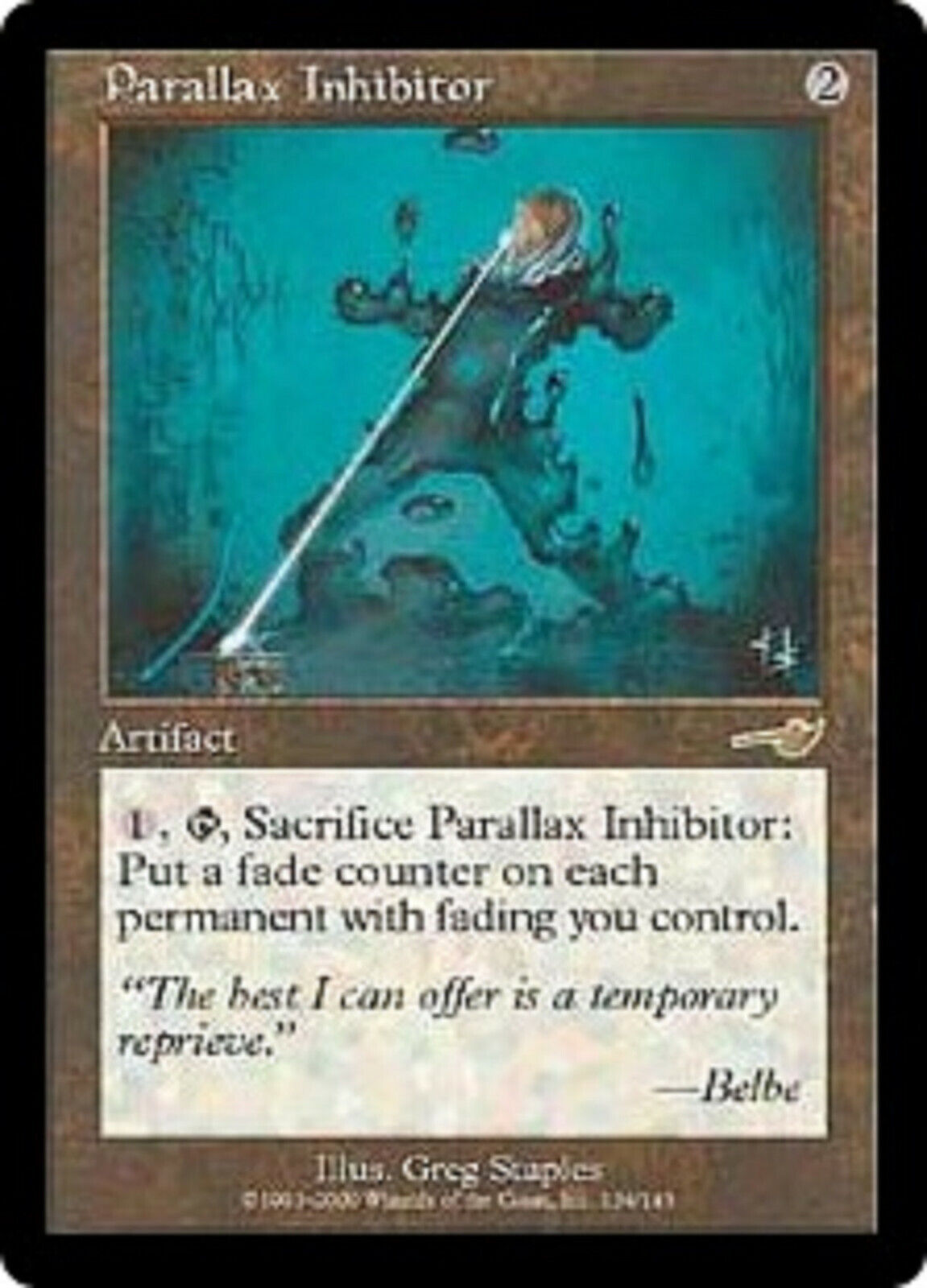 MTG 1x  Parallax Inhibitor Nemesis card MTG Magic the Gathering