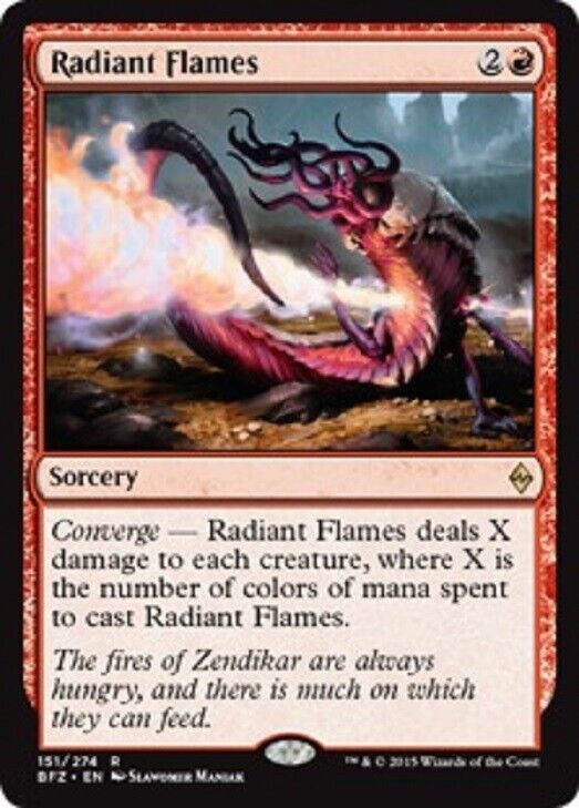 MTG 1x MTG Radiant Flames Battle for Zendikar Magic the Gathering Card