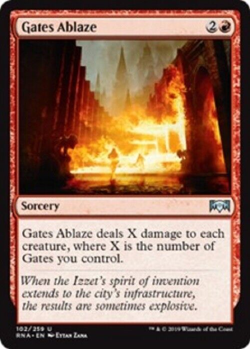 MTG Gates Ablaze Ravnica allegiance Magic the Gathering Commander foil