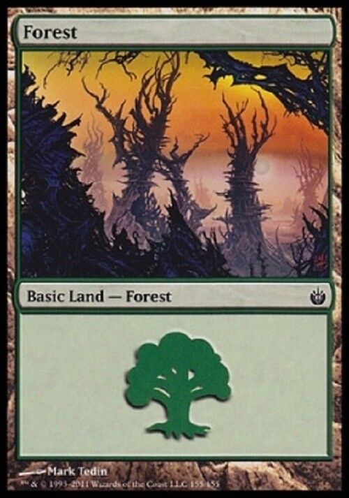MTG Forest 155 B Mirrodin Besieged Card Magic the Gathering MTG Pauper Commander
