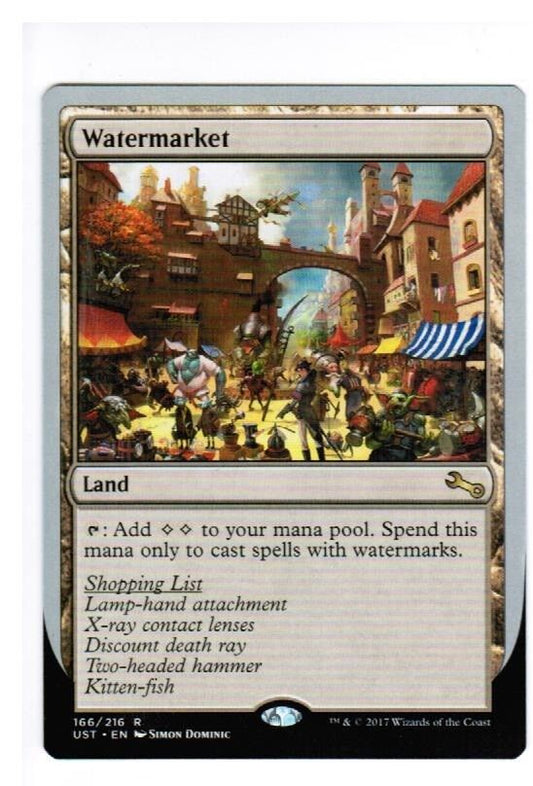 MTG MTG Watermarket Land Unstable  NM Magic the Gathering card