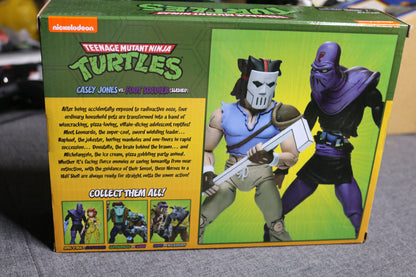 Neca Tmnt Casey Jones Vs Foot Soldier Slashed Ninja Turtles New Sealed Nib