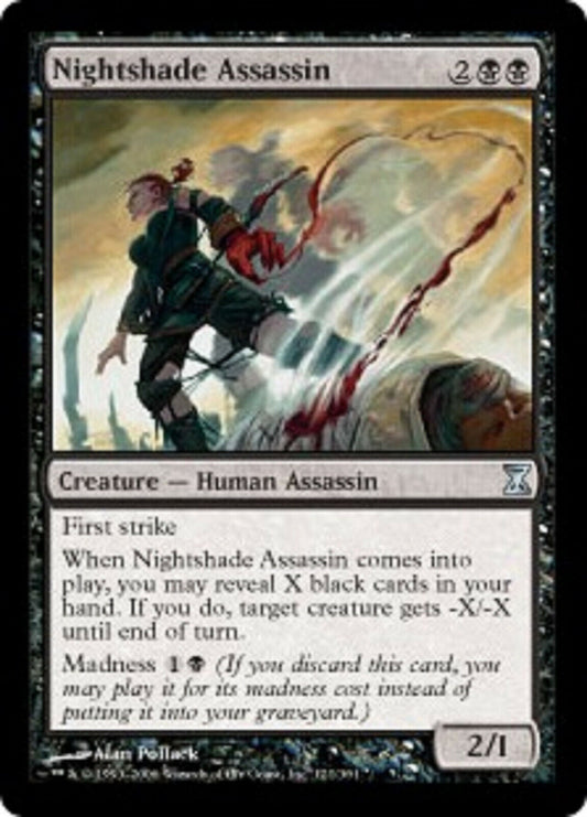 MTG MTG 1x  Nightshade Assassin Time Spiral Magic The Gathering