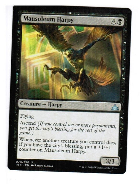 MTG Mausoleum Harpy Rivals of Ixalan Unplayed NM cards English Pauper