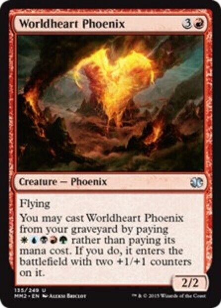 MTG MTG 1x Worldheart Phoenix Modern Masters 2015 Edition Card Magic The Gathering