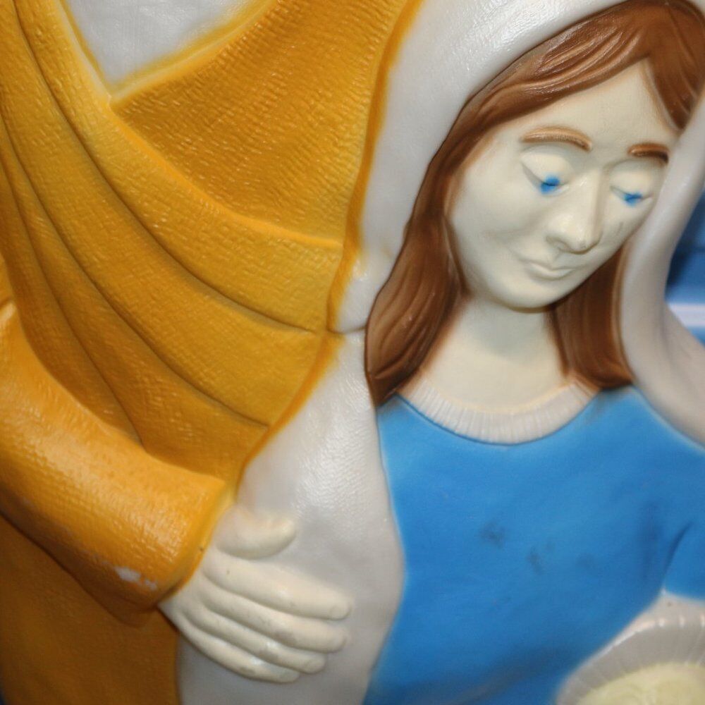 Union Don Featherstone Christmas Blow Mold Mary Joseph Jesus Works #7440