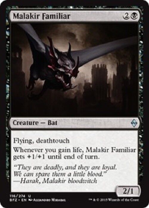 MTG 1x Malakir Familiar BFZ Battle for Zendikar NM  Cards MTG Magic Pauper