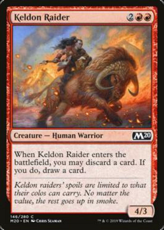 MTG MTG 4x  Keldon Raider Core Set 2020 cards Magic The Gathering