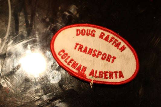 Vintage Shoulder Patche Souvenir Doug Raffan Transport Coleman Alberta