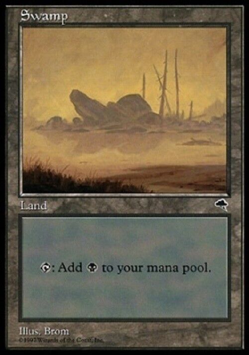 MTG Swamp (C) Tempest (LAND) Card Magic the Gathering MTG Pauper Commander