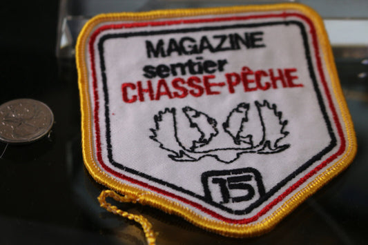 Magazine Sentier Chasse-Pêche 15 Patch Français Québec Souvenir Patch Patches