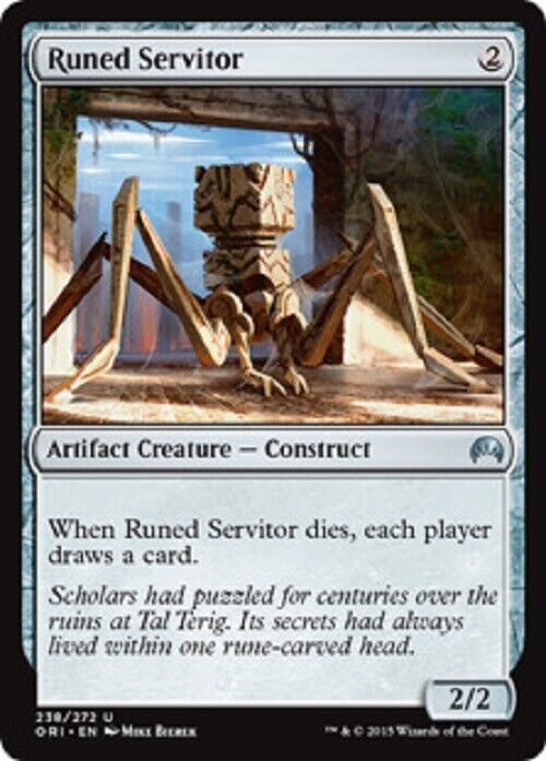 MTG 1x Runed Servitor Magic Origins English Unplayed NM cards Gathering