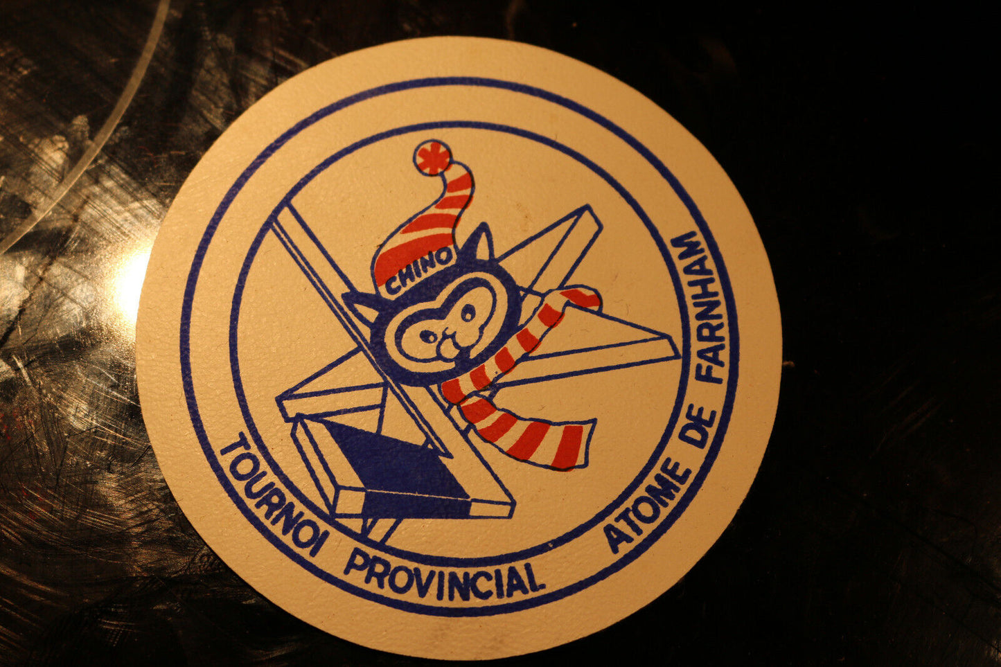 Vintage Shoulder Patche Souvenir Tournoi Provincial Atome Farnham Hockey Sports