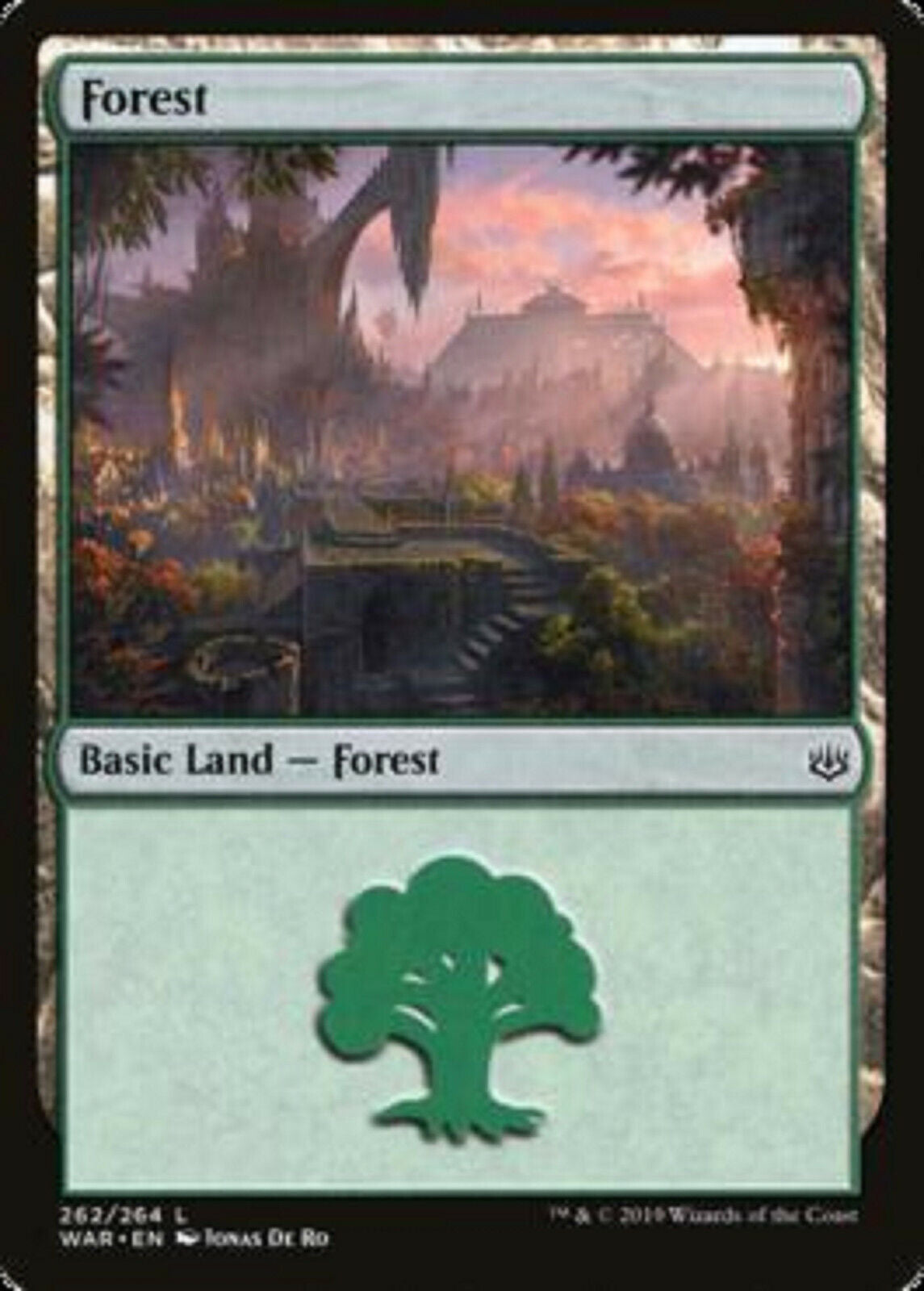 MTG MTG 4x Forest (262) War of the Spark Cards Magic The Gathering