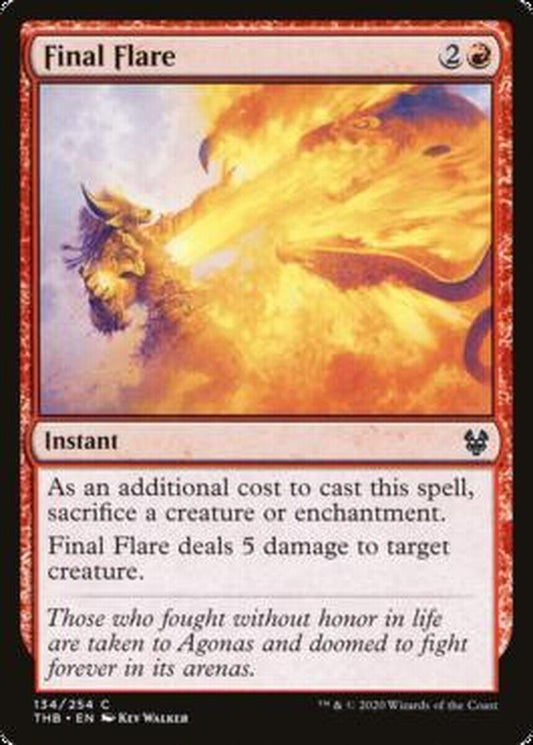 MTG MTG 1x Final Flare Theros: Beyond Death Foil Magic the gatherine card