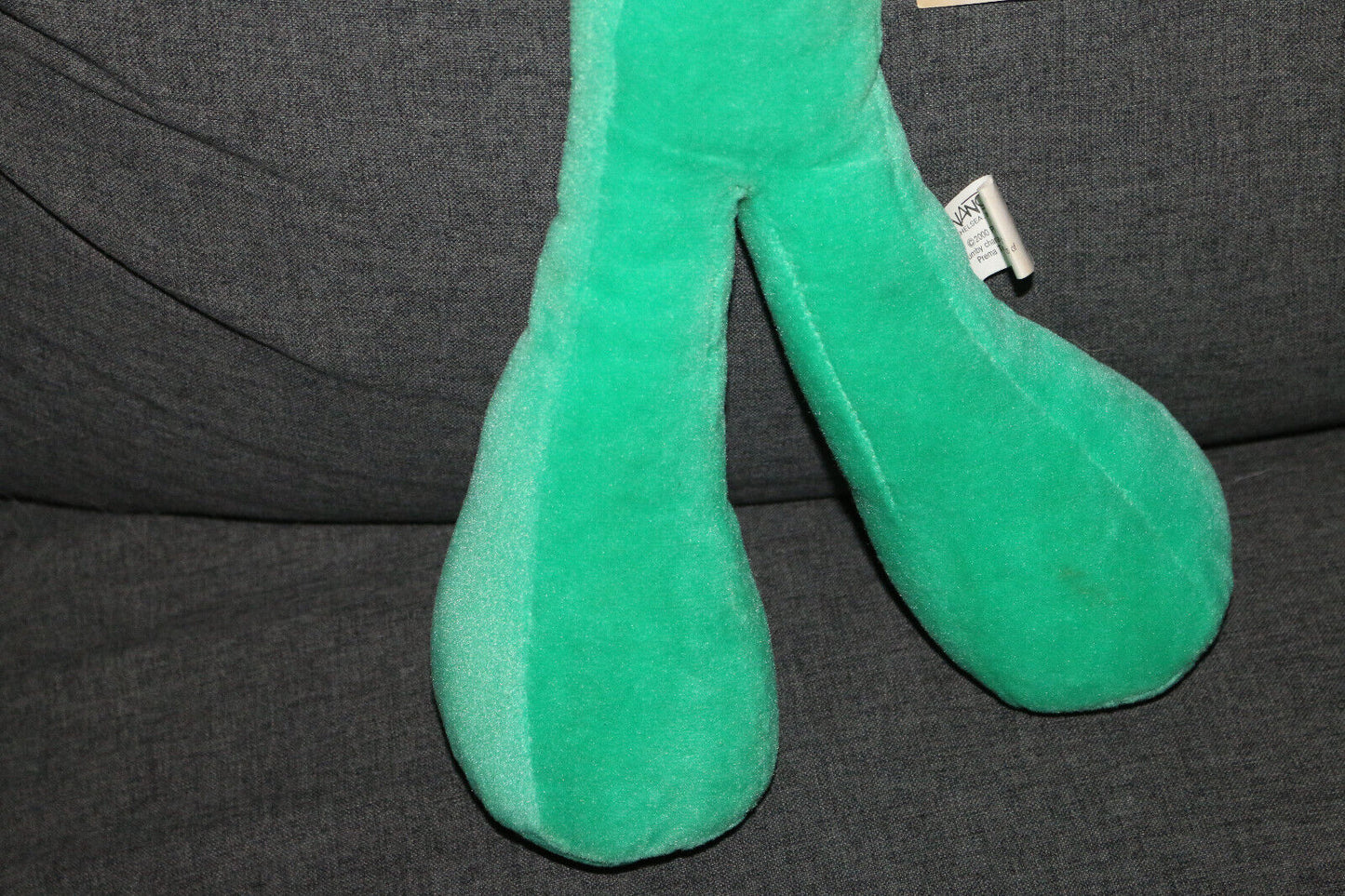 New 15" Green Gumby Plush Bendable 2000 Prema Toy Stuffed Animal That Bends