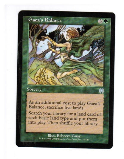 MTG 1x Gaea's Balance Apocalypse MTG NM Magic the Gathering Commander