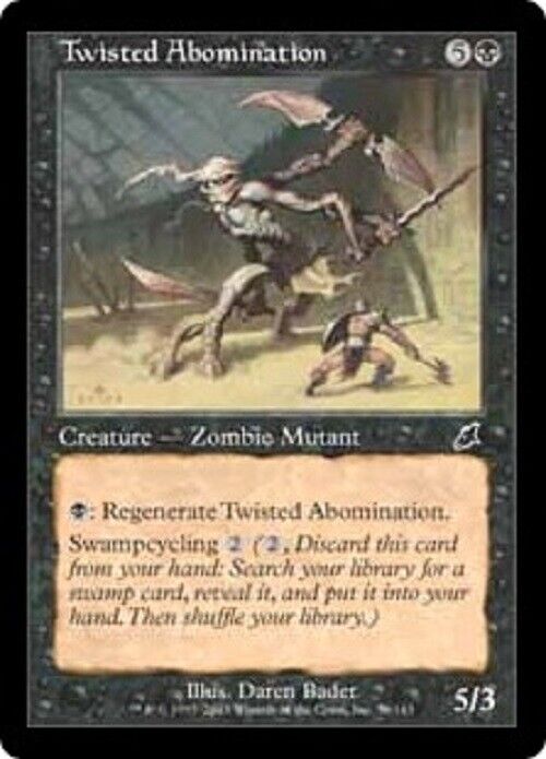 MTG MTG 2x Twisted Abomination Scourge Blacl Zombie card Magic The Gathering