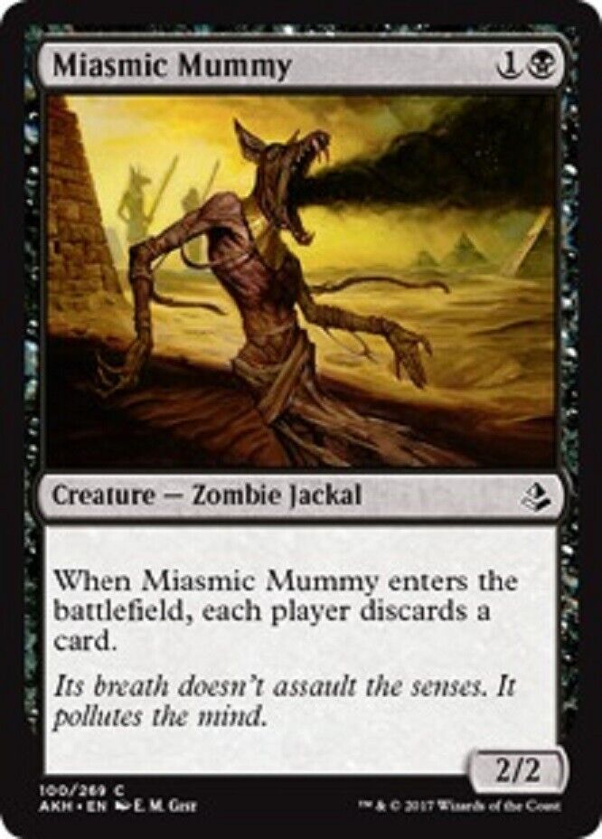 MTG MTG 4x  Miasmic Mummy  Amonkhet  cards Magic The Gathering