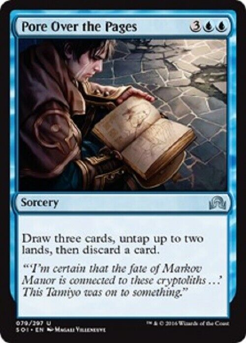 MTG MTG 1x  Pore Over the Pages Shadows over Innistrad  Card Magic The Gathering