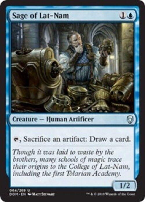 MTG Sage of Lat-Nam Dominaria Unlpayed card NM  MTG Magic Pauper