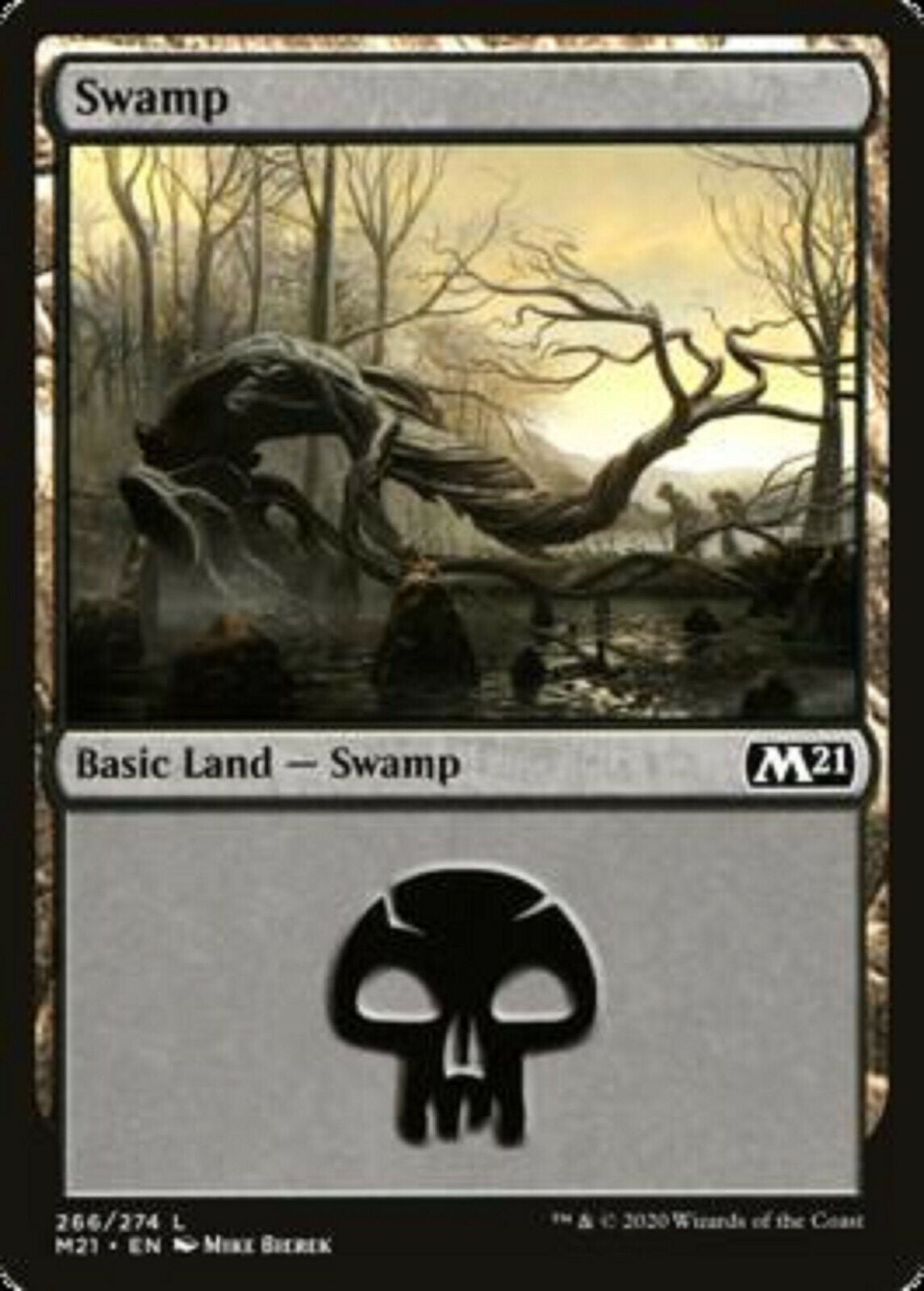 MTG MTG 2x  Swamp 266 Core Set 2021 Magic the Gathering cards