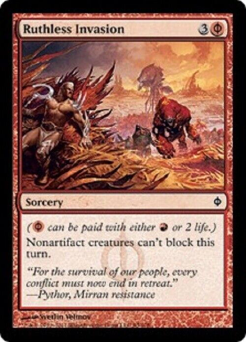 MTG MTG 1x Ruthless Invasion New Phyrexia  Card Magic The Gathering Pauper