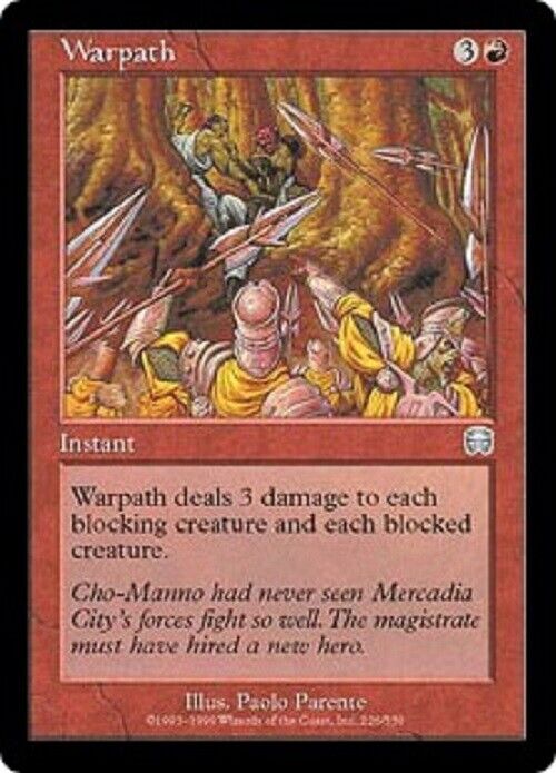 MTG MTG 1x Warpath Mercadian Masques Card Magic The Gathering pauper Commander