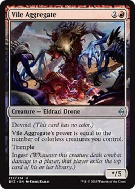 MTG 1x MTG Vile Aggregate Battle for Zendikar Magic the Gathering Card