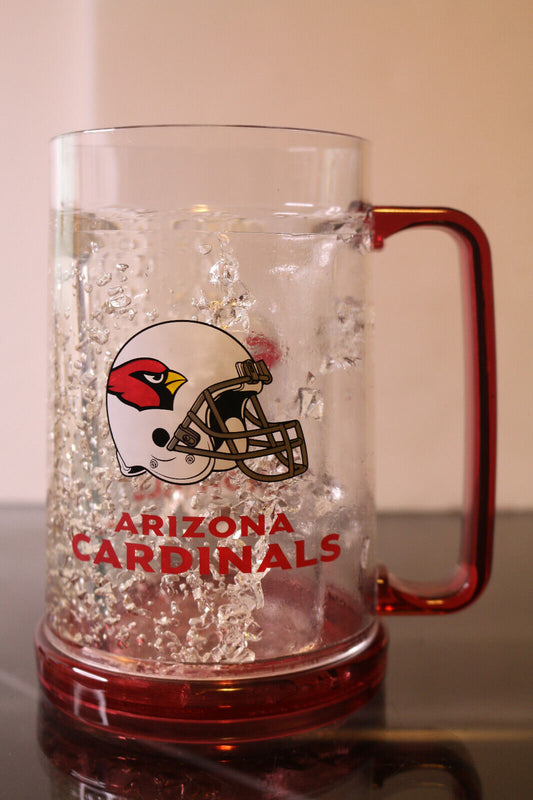 Nfl Arizona Cardinals Freezer Mug Freezable Over And Over New Clear/Red