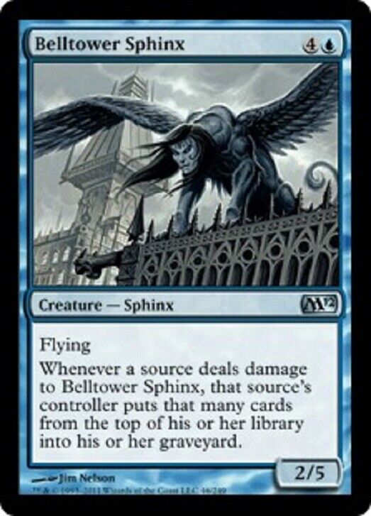 MTG Mtg x1 Belltower Sphinx Magic 2012 blue Magic the Gathering card
