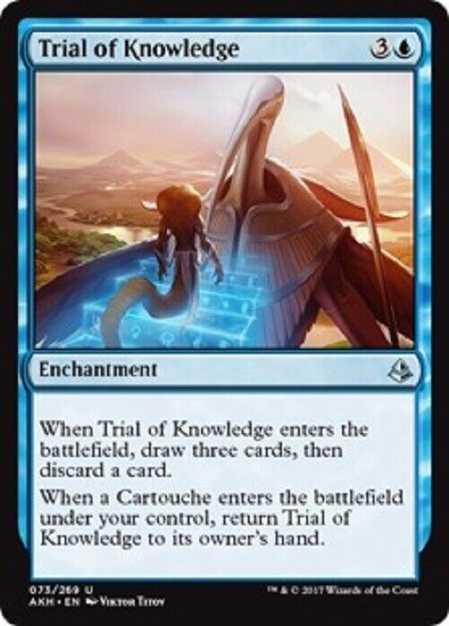 MTG MTG 1x Trial of Knowledge Amonkhet Card Magic The Gathering pauper