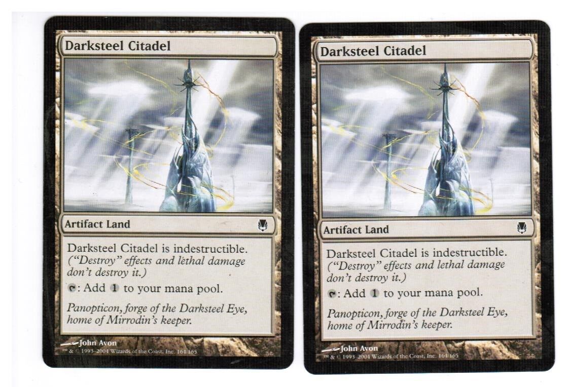 MTG Darksteel Citadel DST Darksteel 2x LAND MTG Magic the Gathering Pauper cards