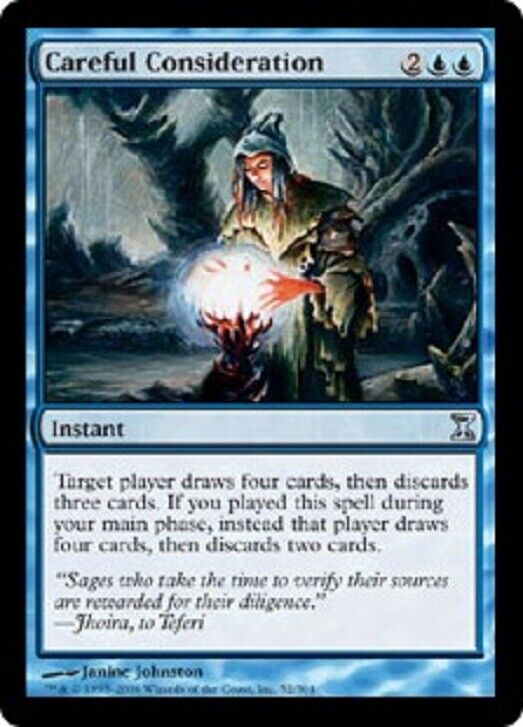 MTG Mtg x1  Careful Consideration Time Spiral blue Magic the Gathering card